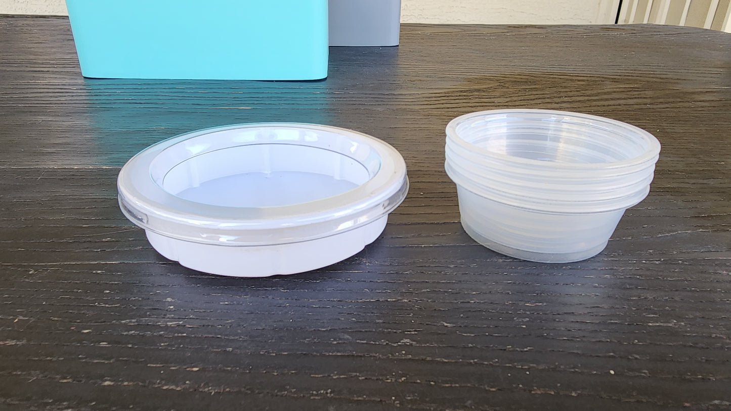 Ash Grey Leopard Gecko food bowl, calcium dish, & water dish