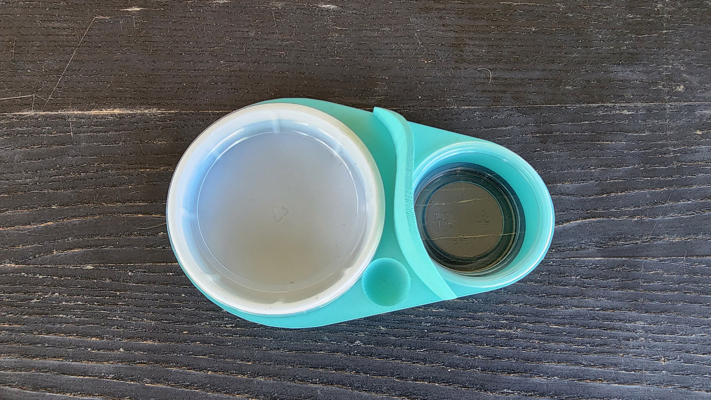 Sky Blue Leopard Gecko humid hide, dry hide, food bowl, calcium, & water dish combo