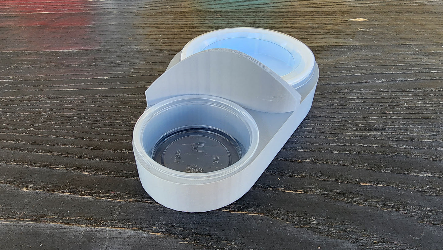 Ash Grey Leopard Gecko humid hide, dry hide, food bowl, calcium, & water dish combo