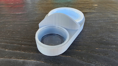 Ash Grey Leopard Gecko food bowl, calcium dish, & water dish