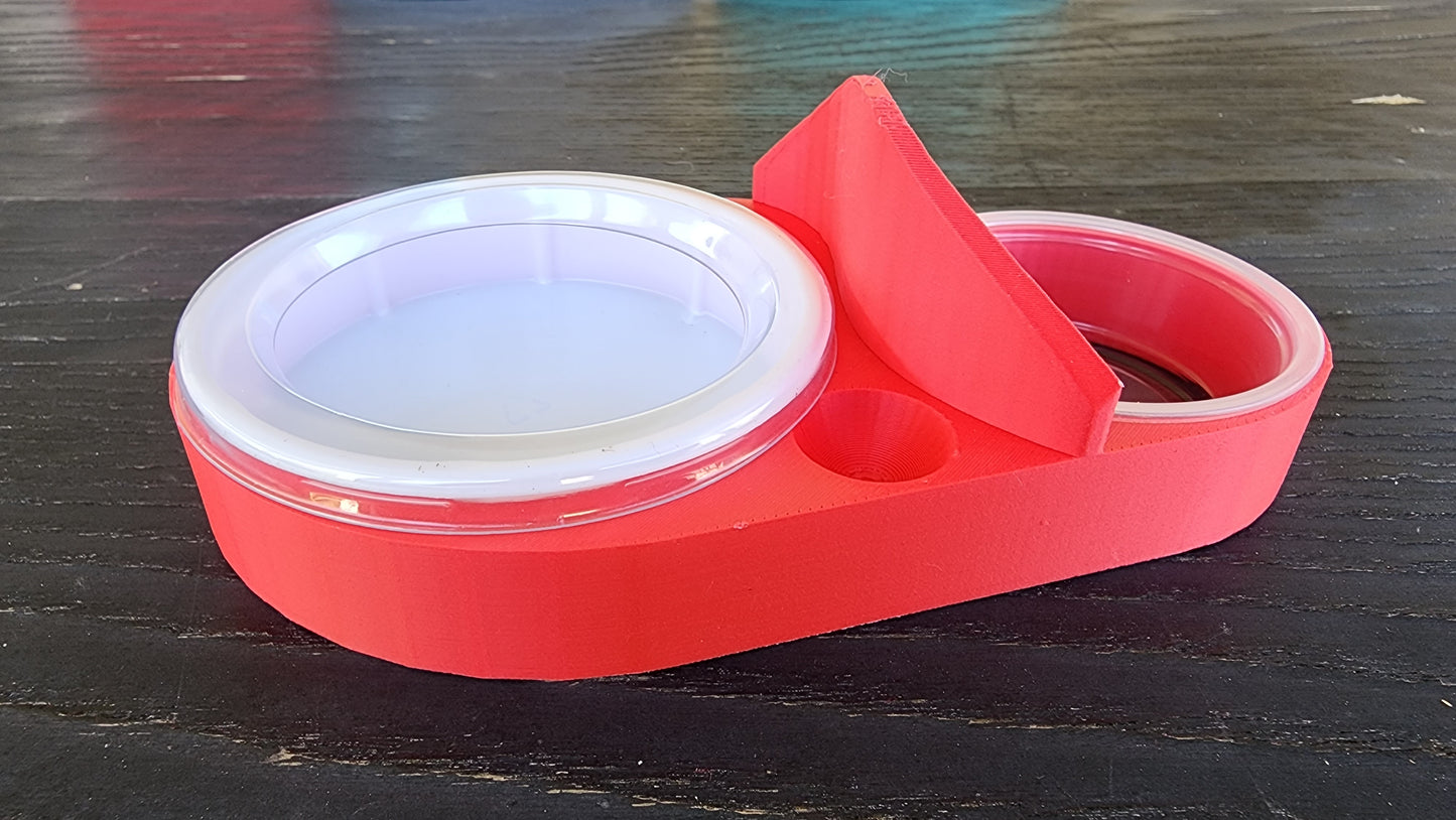 Strawberry Red Leopard Gecko humid hide, dry hide, food bowl, calcium, & water dish combo