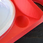 Strawberry Red Leopard Gecko food bowl, calcium dish, & water dish