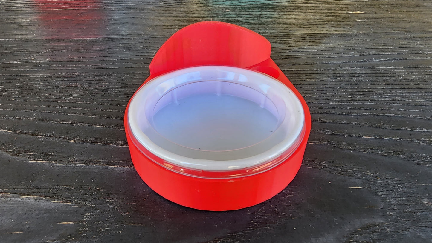 Strawberry Red Leopard Gecko humid hide, dry hide, food bowl, calcium, & water dish combo
