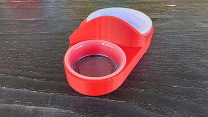 Strawberry Red Leopard Gecko humid hide, dry hide, food bowl, calcium, & water dish combo