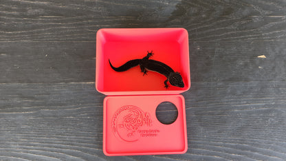 Strawberry Red Leopard Gecko humid hide, dry hide, food bowl, calcium, & water dish combo